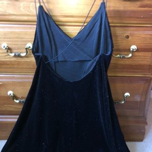 H&M Black Velvet Glitter Dress